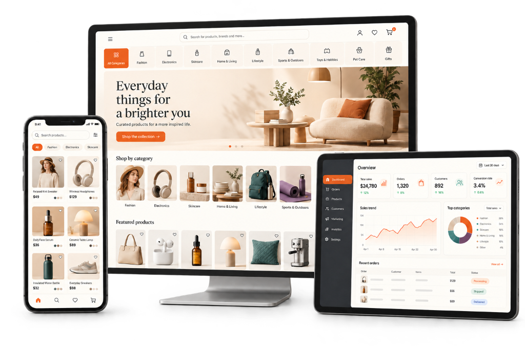 Multi-device software showcase